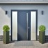 Jardineras triangulares 2 uds acero verde oliva 40x34,5x70