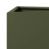 Jardineras triangulares 2 uds acero verde oliva 40x34,5x70
