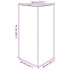 Jardinera triangular de acero inoxidable 50x43x75