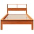 Sofá con estantería sin colchón madera maciza marrón 90x200