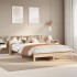 Cama con estantería sin colchón madera maciza de pino