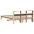 Cama con estantería sin colchón madera maciza de pino