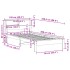 Cama con estantería sin colchón madera maciza de pino 90x200