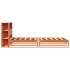 Cama con estantería sin colchón madera maciza marrón 100x200