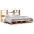 Cama con estantería sin colchón madera maciza marrón 180x200