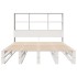 Cama con estantería sin colchón madera maciza blanca 160x200