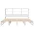 Cama con estantería sin colchón madera maciza blanca 200x200
