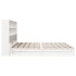 Cama con estantería sin colchón madera maciza blanca 200x200