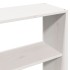 Cama con estantería sin colchón madera maciza blanca 200x200