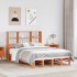 Cama con estantería sin colchón madera maciza marrón 135x190