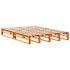 Cama con estantería sin colchón madera maciza marrón 135x190
