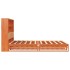 Cama con estantería sin colchón madera maciza marrón 135x190