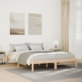 Cama extralarga sin colchón madera maciza de pino 160x220