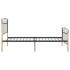 Estructura de cama de metal negro 100x200