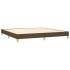 Cama box spring con colchón LED tela marrón oscuro 200x200