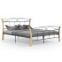 Estructura de cama de metal negra 140x200