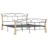 Estructura de cama de metal negra 140x200