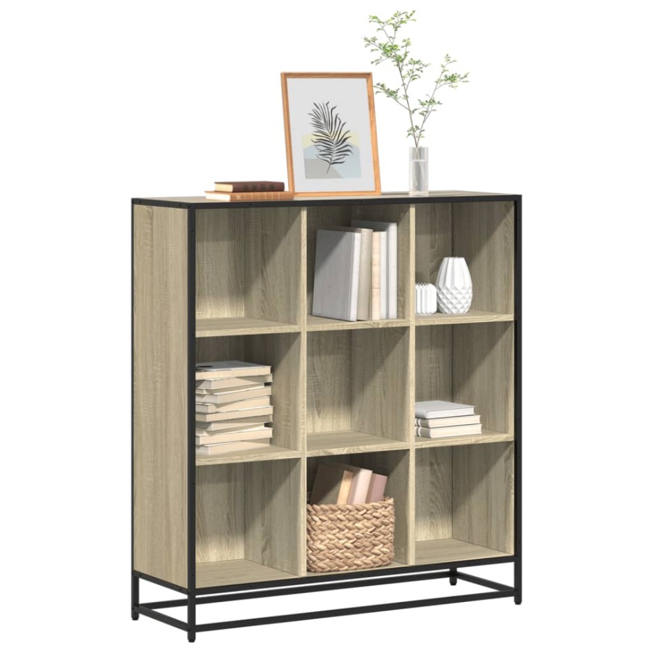 Estantería madera y metal roble Sonoma 97,5x33x107,5