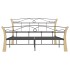 Estructura de cama de metal negra 140x200