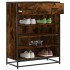 Zapatero de madera y metal roble ahumado 75x38x97,5