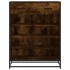 Zapatero de madera y metal roble ahumado 75x38x97,5