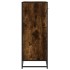 Zapatero de madera y metal roble ahumado 75x38x97,5