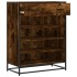 Zapatero de madera y metal roble ahumado 75x38x97,5