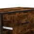 Zapatero de madera y metal roble ahumado 75x38x97,5