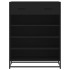 Zapatero de madera de ingeniería y metal negro 75x38x97,5