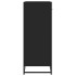 Zapatero de madera de ingeniería y metal negro 75x38x97,5