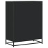 Zapatero de madera de ingeniería y metal negro 75x38x97,5