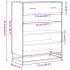 Zapatero de madera de ingeniería y metal negro 75x38x97,5
