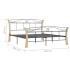 Estructura de cama de metal negra 140x200