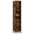 Armario de baño madera y metal roble ahumado 35x37,5x188,5