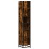 Armario de baño madera y metal roble ahumado 35x37,5x188,5