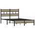 Estructura de cama sin colchón madera roble Sonoma 120x190