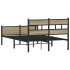 Estructura de cama sin colchón madera roble Sonoma 120x190