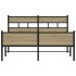 Estructura de cama sin colchón madera roble Sonoma 140x200