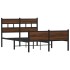 Estructura de cama sin colchón madera marrón roble 120x200