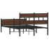 Estructura de cama sin colchón madera marrón roble 120x200