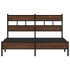 Estructura de cama sin colchón madera marrón roble 140x200