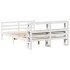 Estructura de cama con cabecero madera de pino blanco
