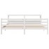 Estructura de cama con cabecero sin colchón blanco 200x200