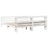 Estructura de cama con cabecero sin colchón blanco 200x200