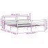 Estructura de cama con cabecero sin colchón blanco 200x200