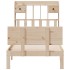 Cama con estantería sin colchón madera maciza de pino 90x190