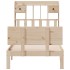 Cama con estantería sin colchón madera maciza de pino 90x200