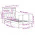 Cama con estantería sin colchón madera maciza de pino 90x200