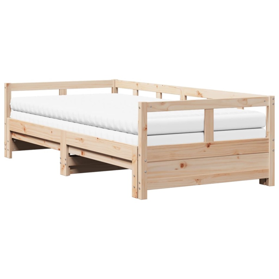 Sofá cama nido con colchones madera maciza de pino 90x190
