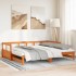 Sofá cama nido con colchones madera maciza marrón 90x190